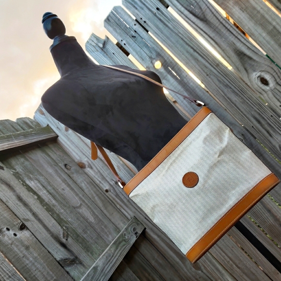 Fendi Handbags - Authentic Vtg Fendi Roma Ivory Pequin Shoulder Bag